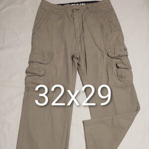 Union Bay Cargo Pants Mens Size 32x29 Beige Straight Cotton Twill Utility